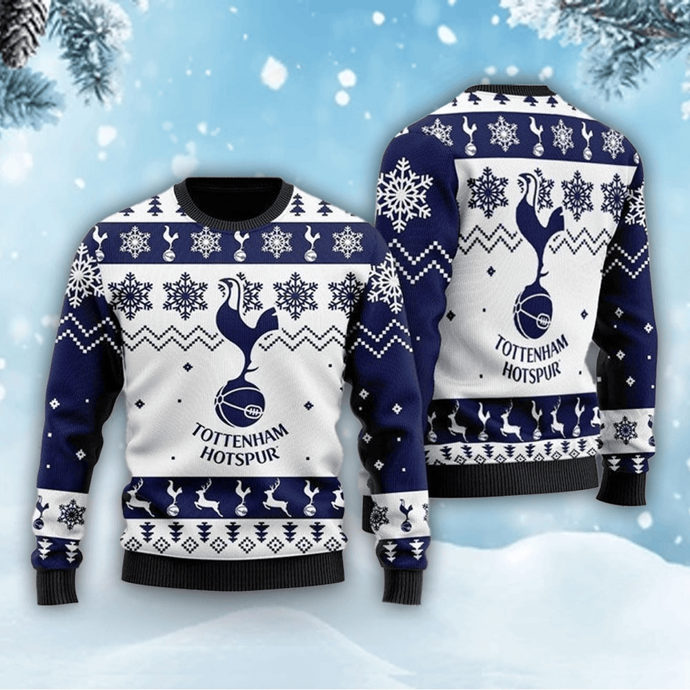 Tottenham Hotspur Q3 Ugly Christmas Sweater , Unisex Wool Sweater