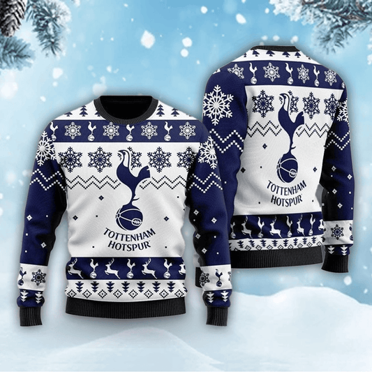 Tottenham Hotspur Q3 Ugly Christmas Sweater , Unisex Wool Sweater
