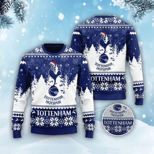 Tottenham Hotspur Q4 Ugly Christmas Sweater , Unisex Wool Sweater