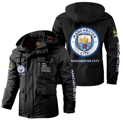 Manchester City Windbreaker Hooded Jacket Q041002