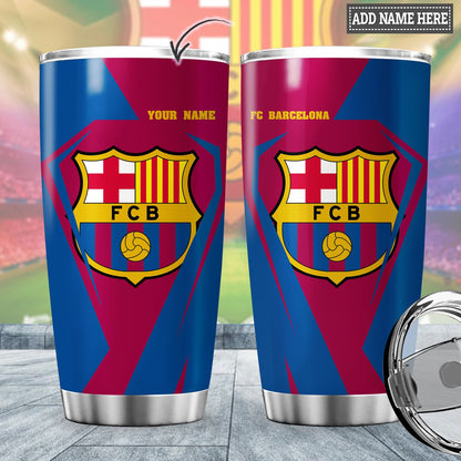 Personalized Name FC Barcelona V4 Stainless Tumbler 20oz 30oz Cup Q031002