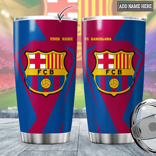 Personalized Name FC Barcelona V4 Stainless Tumbler 20oz 30oz Cup Q031002