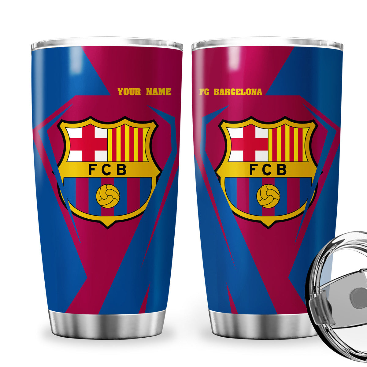 Personalized Name FC Barcelona V4 Stainless Tumbler 20oz 30oz Cup Q031002