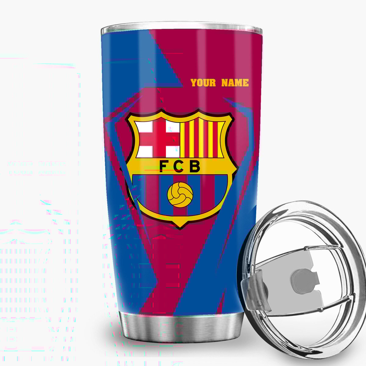 Personalized Name FC Barcelona V4 Stainless Tumbler 20oz 30oz Cup Q031002