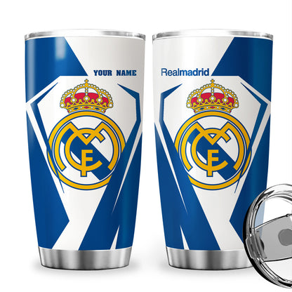 Personalized Name Real Madrid Stainless Tumbler 20oz 30oz Cup Q031003