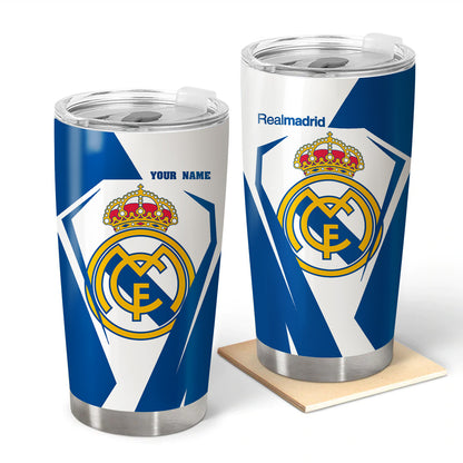 Personalized Name Real Madrid Stainless Tumbler 20oz 30oz Cup Q031003