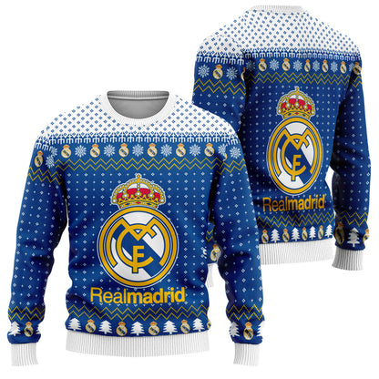 Real Madrid S4 Ugly Christmas Sweater , Unisex Wool Sweater S051005