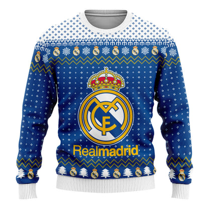 Real Madrid S4 Ugly Christmas Sweater , Unisex Wool Sweater S051005