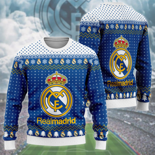 Real Madrid S4 Ugly Christmas Sweater , Unisex Wool Sweater S051005