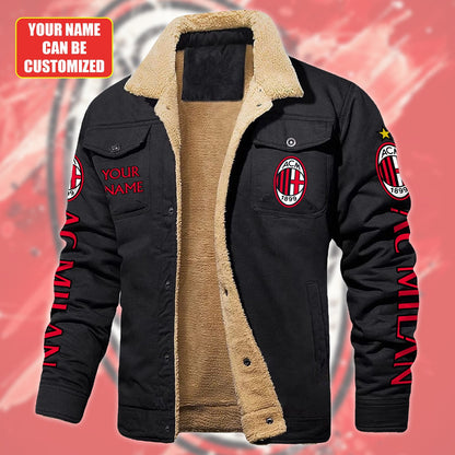 Personalized AC Milan Fleece Thermal Cotton Jacket S180905