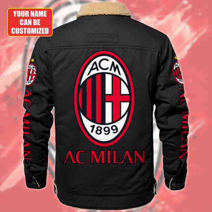 Personalized AC Milan Fleece Thermal Cotton Jacket S180905