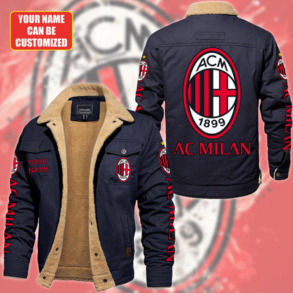 Personalized AC Milan Fleece Thermal Cotton Jacket S180905