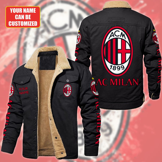 Personalized AC Milan Fleece Thermal Cotton Jacket S180905