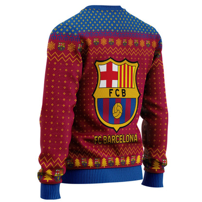 Barcelona S2 Ugly Christmas Sweater , Unisex Wool Sweater S071005