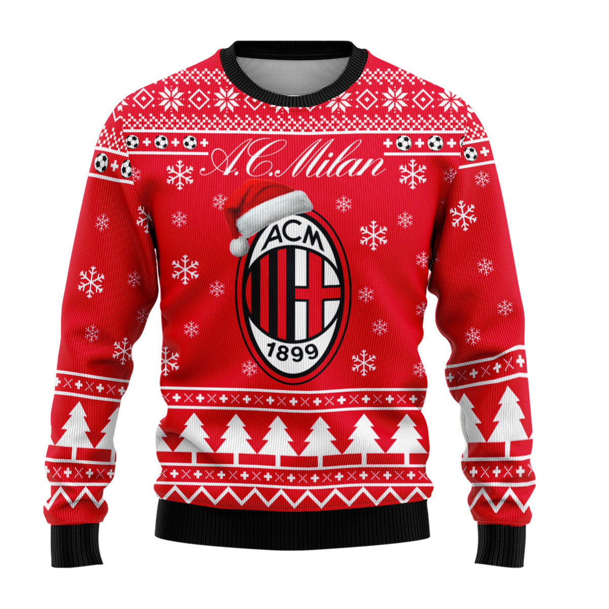 AC Milan Ugly Christmas Sweater , Unisex Wool Sweater QB240902