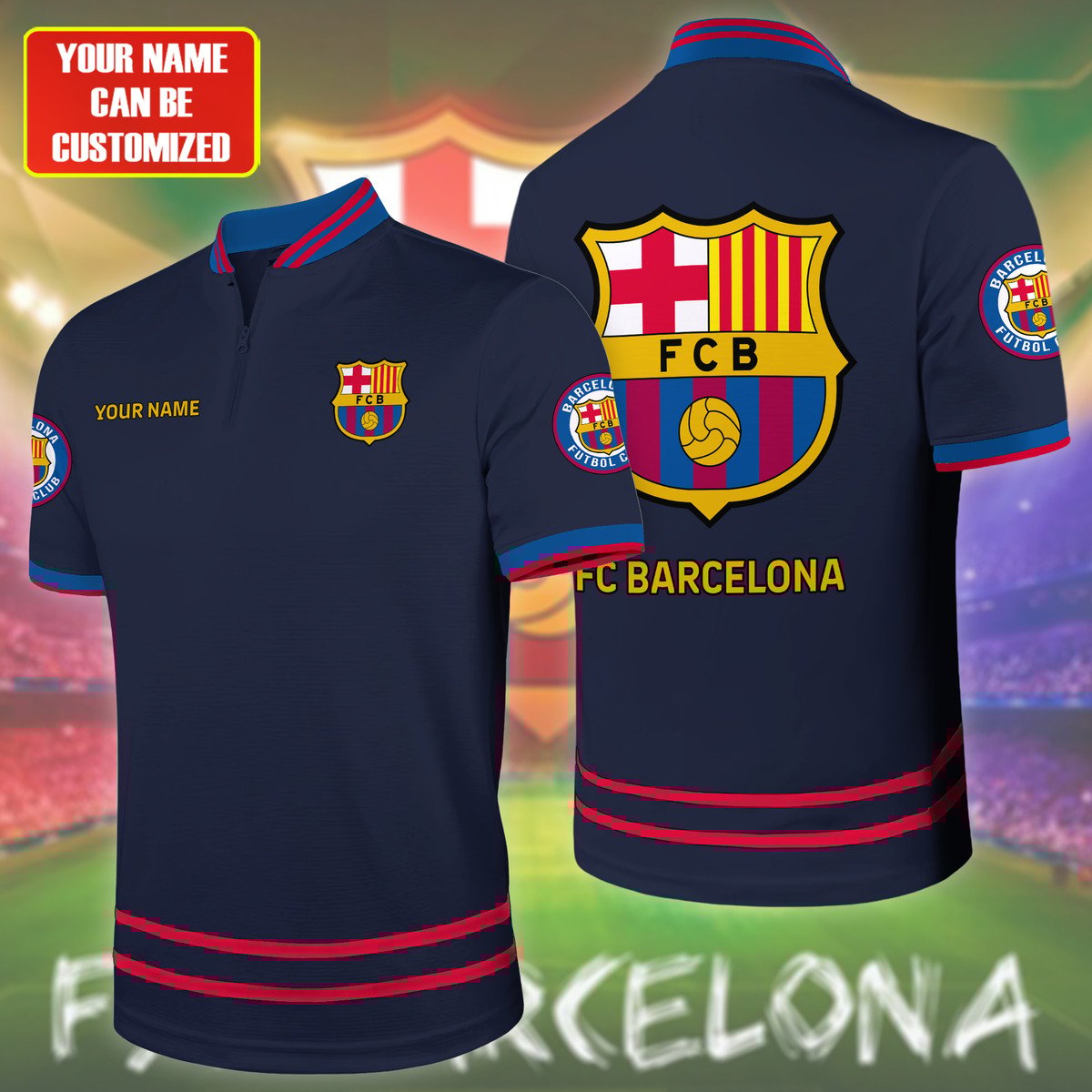 Personalized Barcelona FC 3D Full Printing Set , Barcelona FC Shirt , Barcelona FC Set , Zipper Polo, Hoodie , Short , Polo , hawaii , ... P071003