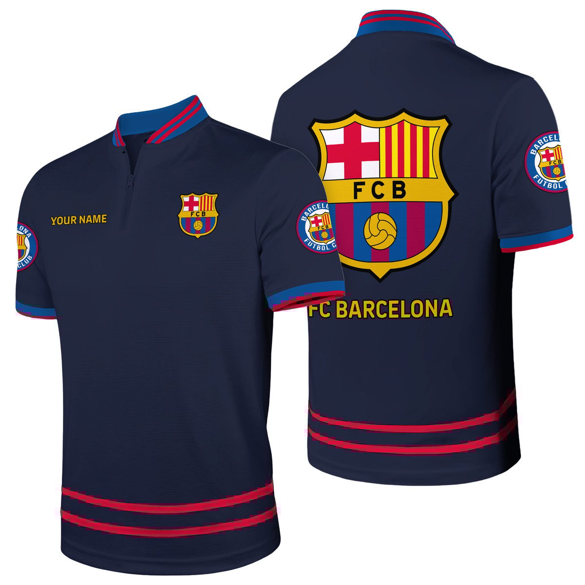 Personalized Barcelona FC 3D Full Printing Set , Barcelona FC Shirt , Barcelona FC Set , Zipper Polo, Hoodie , Short , Polo , hawaii , ... P071003