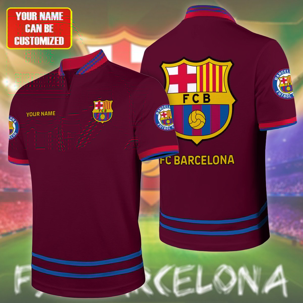 Personalized Barcelona FC 3D Full Printing Set , Barcelona FC Shirt , Barcelona FC Set , Zipper Polo, Hoodie , Short , Polo , hawaii , ... P071003