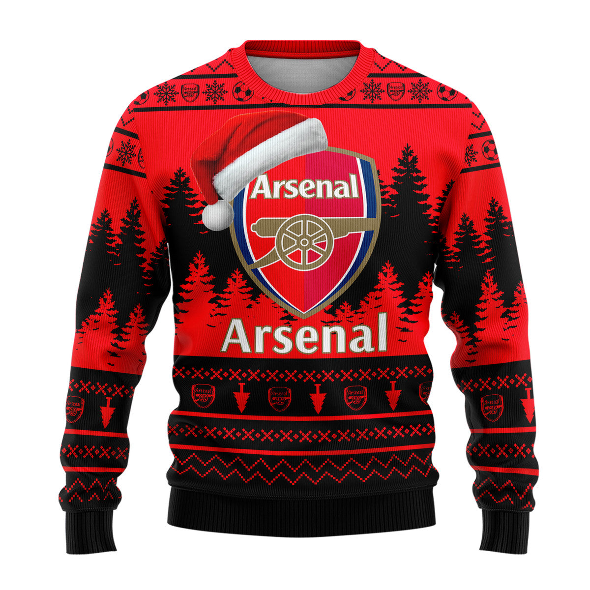 Arsenal Q10 Ugly Christmas Sweater , Unisex Wool Sweater Q081003
