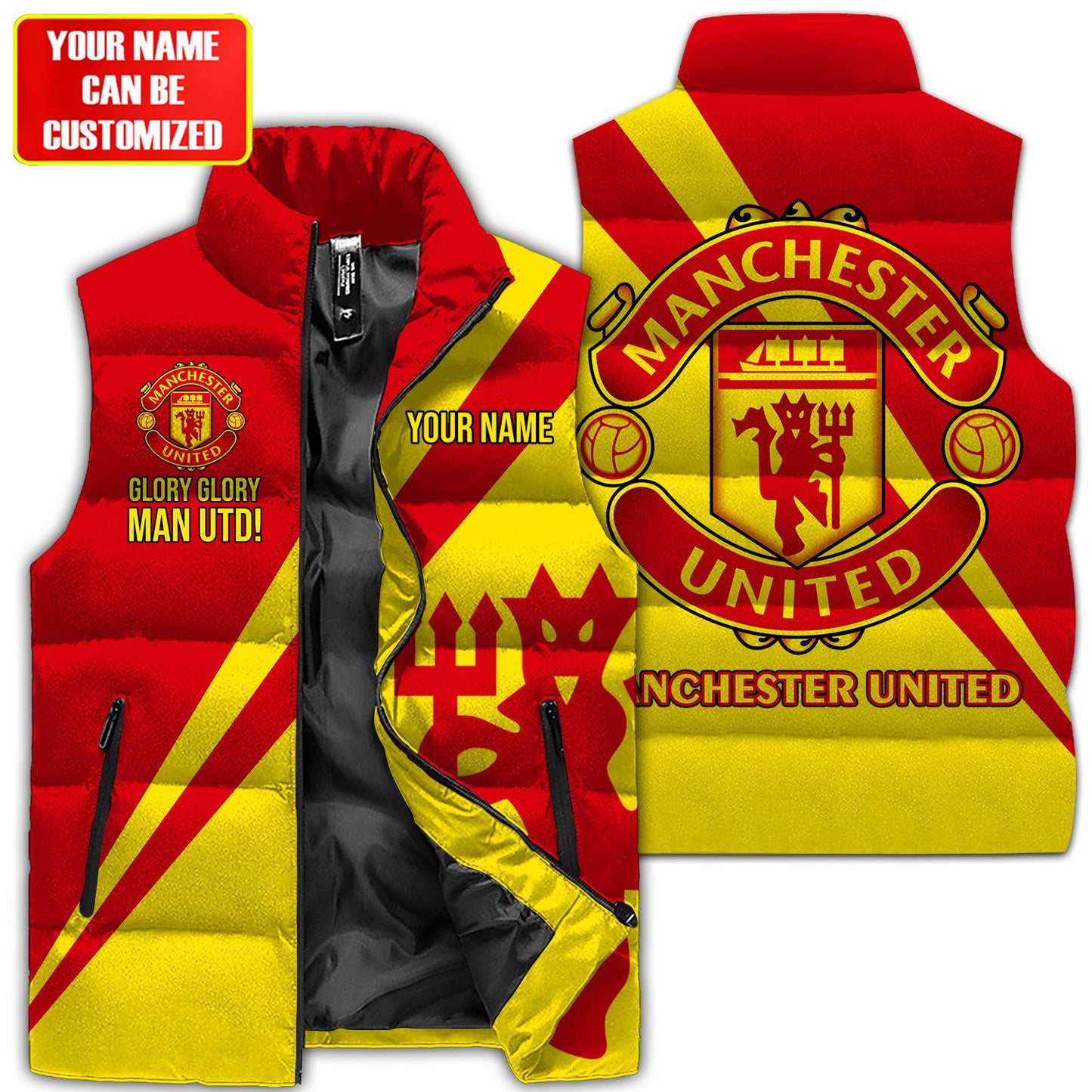 Manchester United Sleeveless Windproof Puffer Jacket 3D QB071006