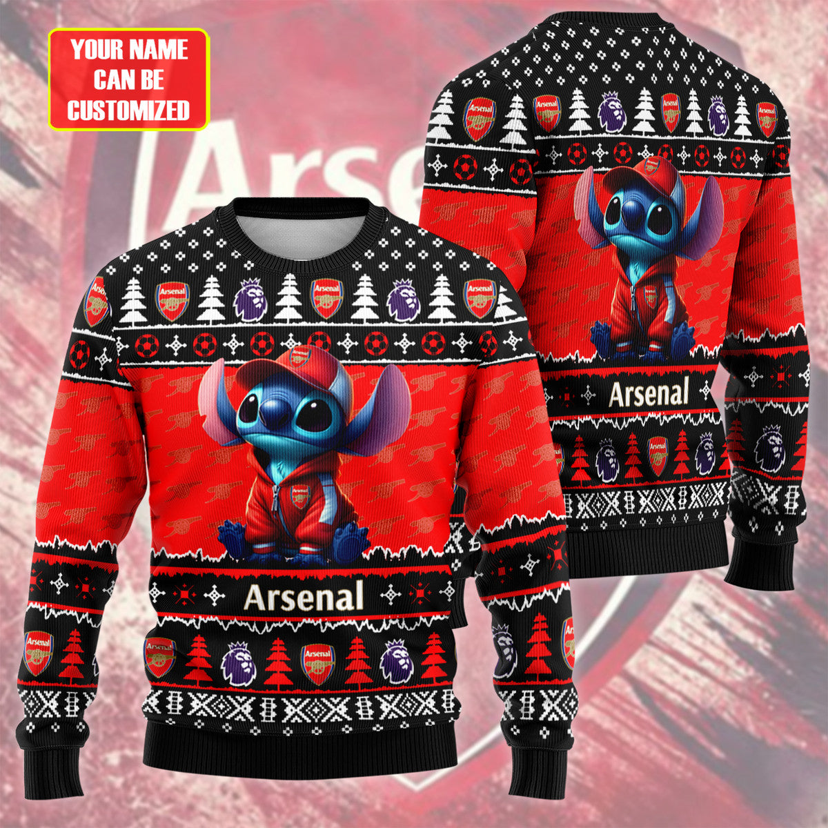 Arsenal Ugly Christmas Sweater , Unisex Wool Sweater QB071001