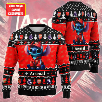 Arsenal Ugly Christmas Sweater , Unisex Wool Sweater QB071001