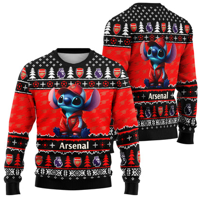 Arsenal Ugly Christmas Sweater , Unisex Wool Sweater QB071001