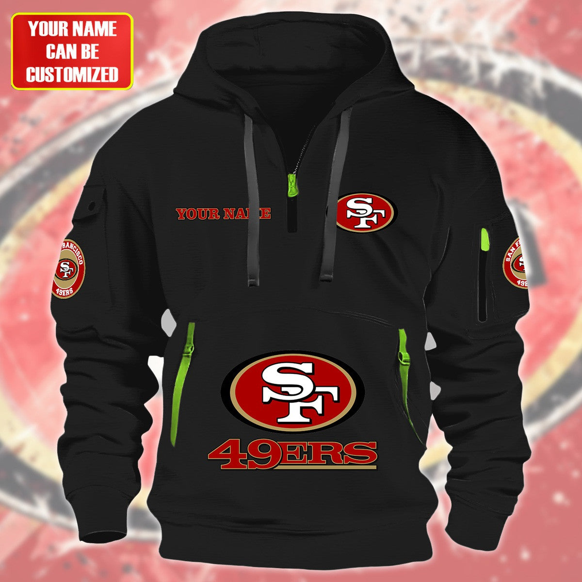 Personalized SF49 Zip-Hoodie Cotton Jacket S091007