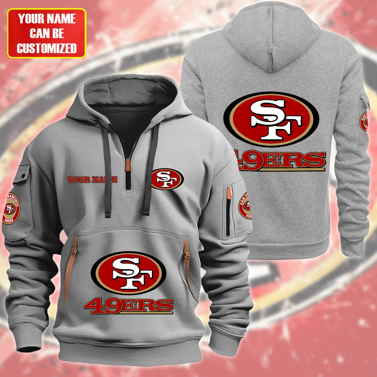Personalized SF49 Zip-Hoodie Cotton Jacket S091007