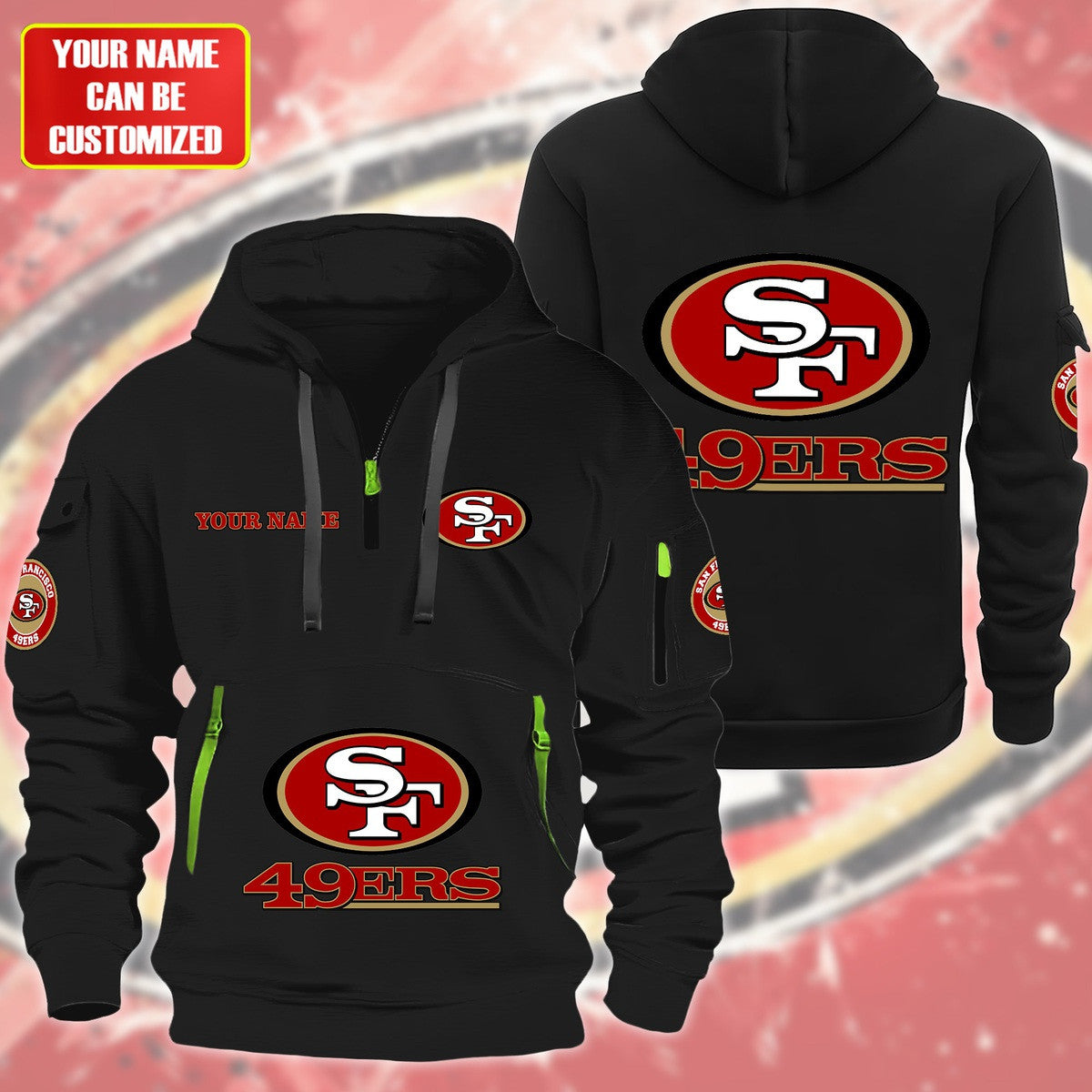 Personalized SF49 Zip-Hoodie Cotton Jacket S091007