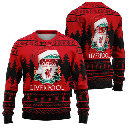 Liverpool Q12 Ugly Christmas Sweater , Unisex Wool Sweater Q091008
