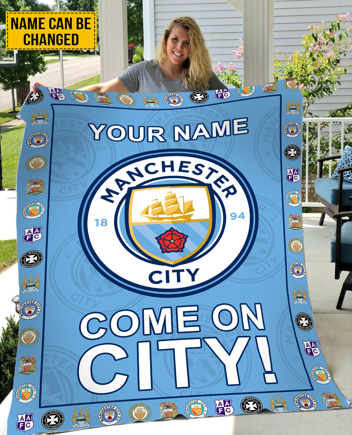 Manchester City FC 3D Fleece Blanket QB10106