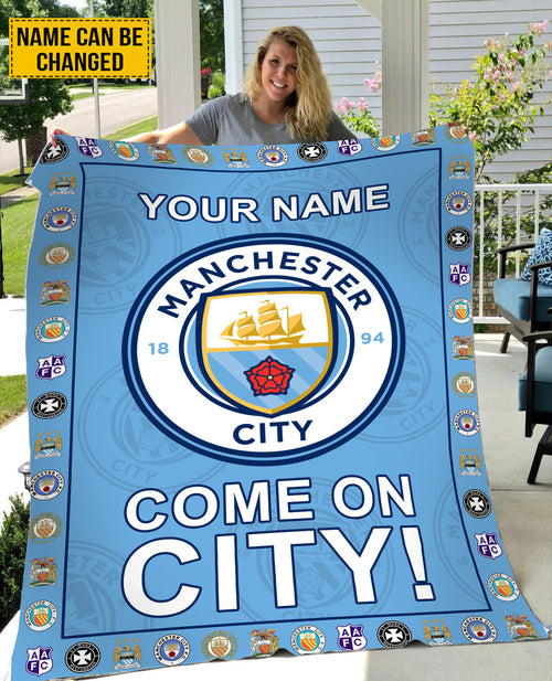 Manchester City FC 3D Fleece Blanket QB10106