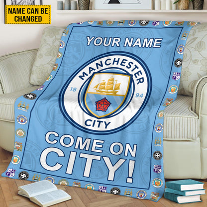 Manchester City FC 3D Fleece Blanket QB10106