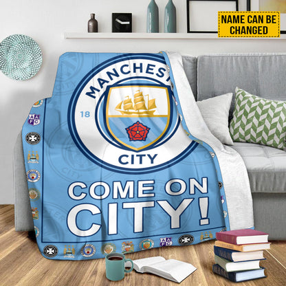 Manchester City FC 3D Fleece Blanket QB10106