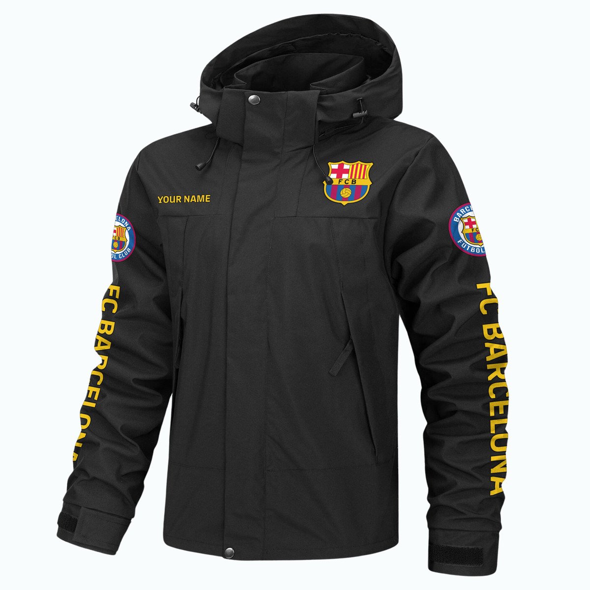 Barcelona FC Outdoor Sports Wind & Waterproof Drawstring Jacket P101002