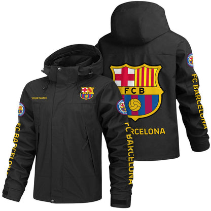 Barcelona FC Outdoor Sports Wind & Waterproof Drawstring Jacket P101002