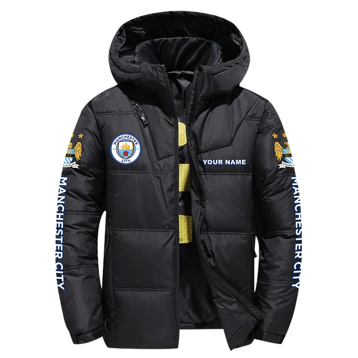 Manchester City Puffer Thermal Jacket With Hood P101003