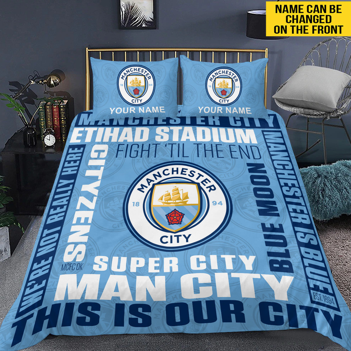 Personalized Manchester City All Over Printed Bedding Set Q141002