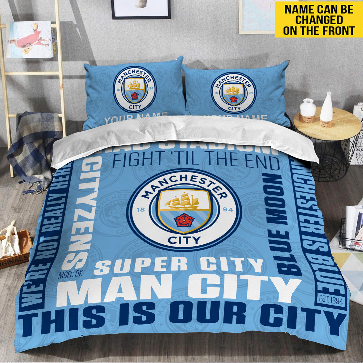 Personalized Manchester City All Over Printed Bedding Set Q141002