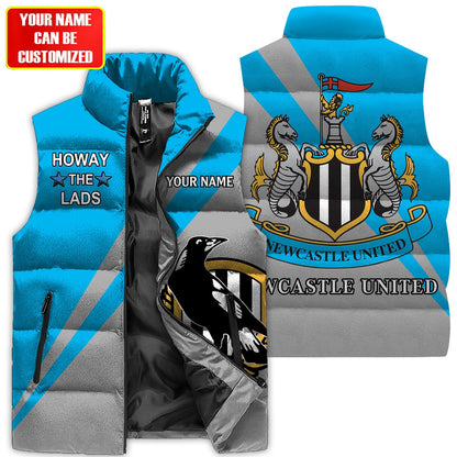 Newcastle United Sleeveless Windproof Puffer Jacket 3D QB141004