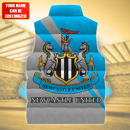 Newcastle United Sleeveless Windproof Puffer Jacket 3D QB141004