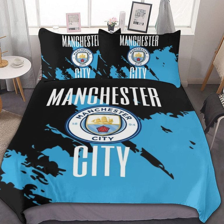 Personalized Manchester City All Over Printed Bedding Set V2
