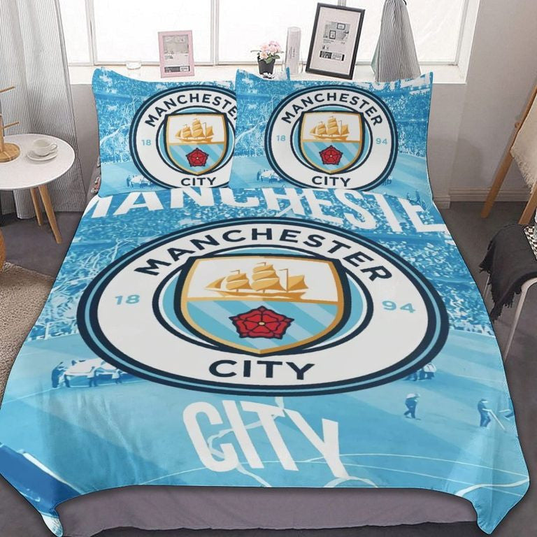 Personalized Manchester City All Over Printed Bedding Set V4