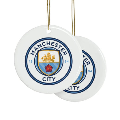 Manchester City Round Ceramic Ornament