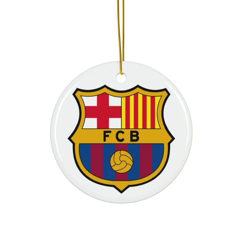 Barcelona Round Ceramic Ornament S030219