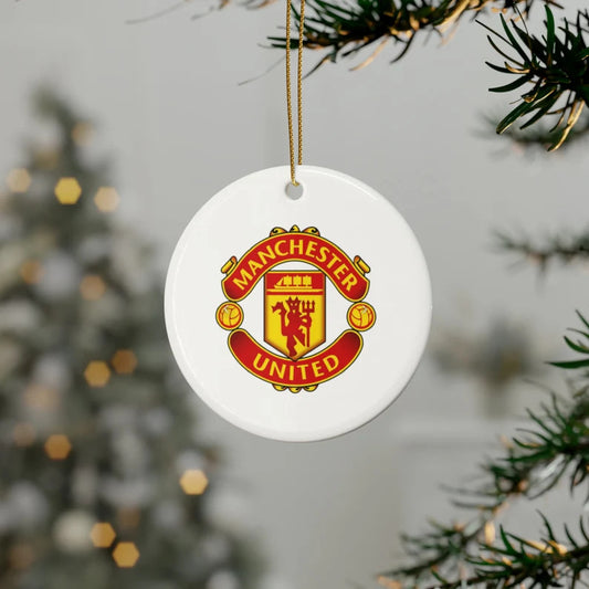 Manchester United Round Ceramic Ornament