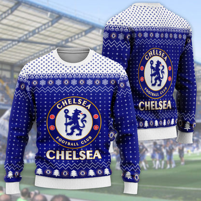 Chelsea S10 Ugly Christmas Sweater , Unisex Wool Sweater S151004