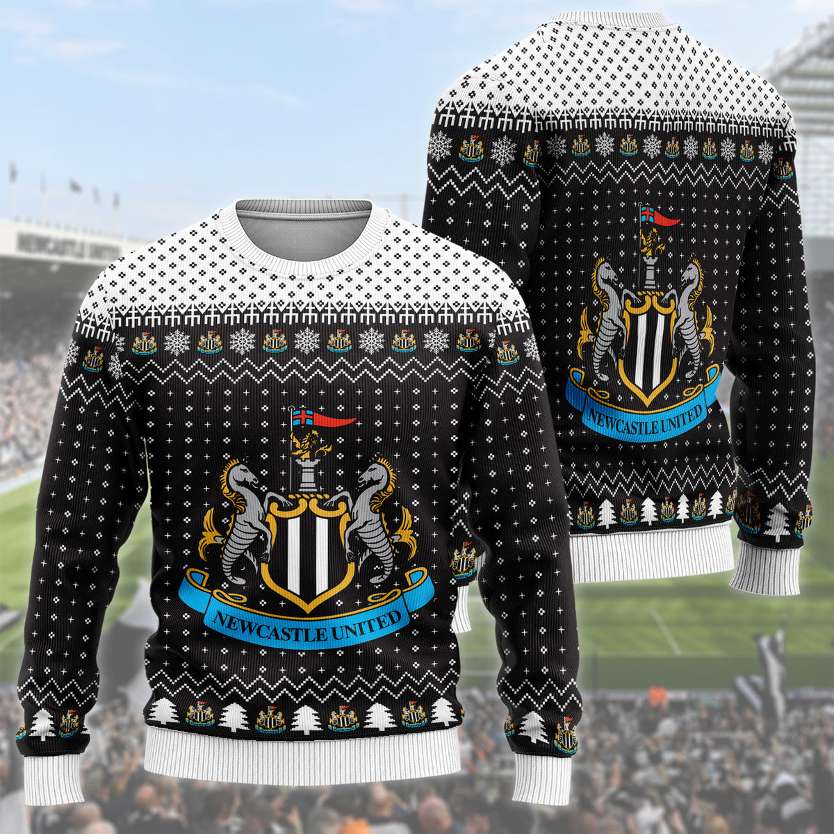 Newcastle United S5 Ugly Christmas Sweater , Unisex Wool Sweater S151005