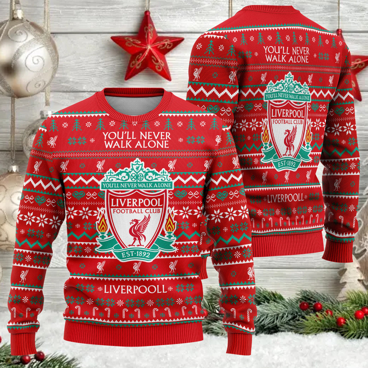 Liverpool S4 Ugly Christmas Sweater , Unisex Wool Sweater S161002